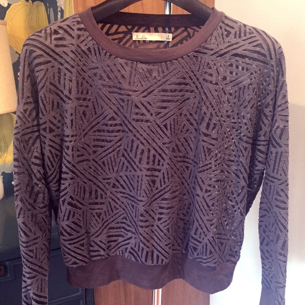 Madewell "Hi-Line" Geometric Crew Shirt Size Small